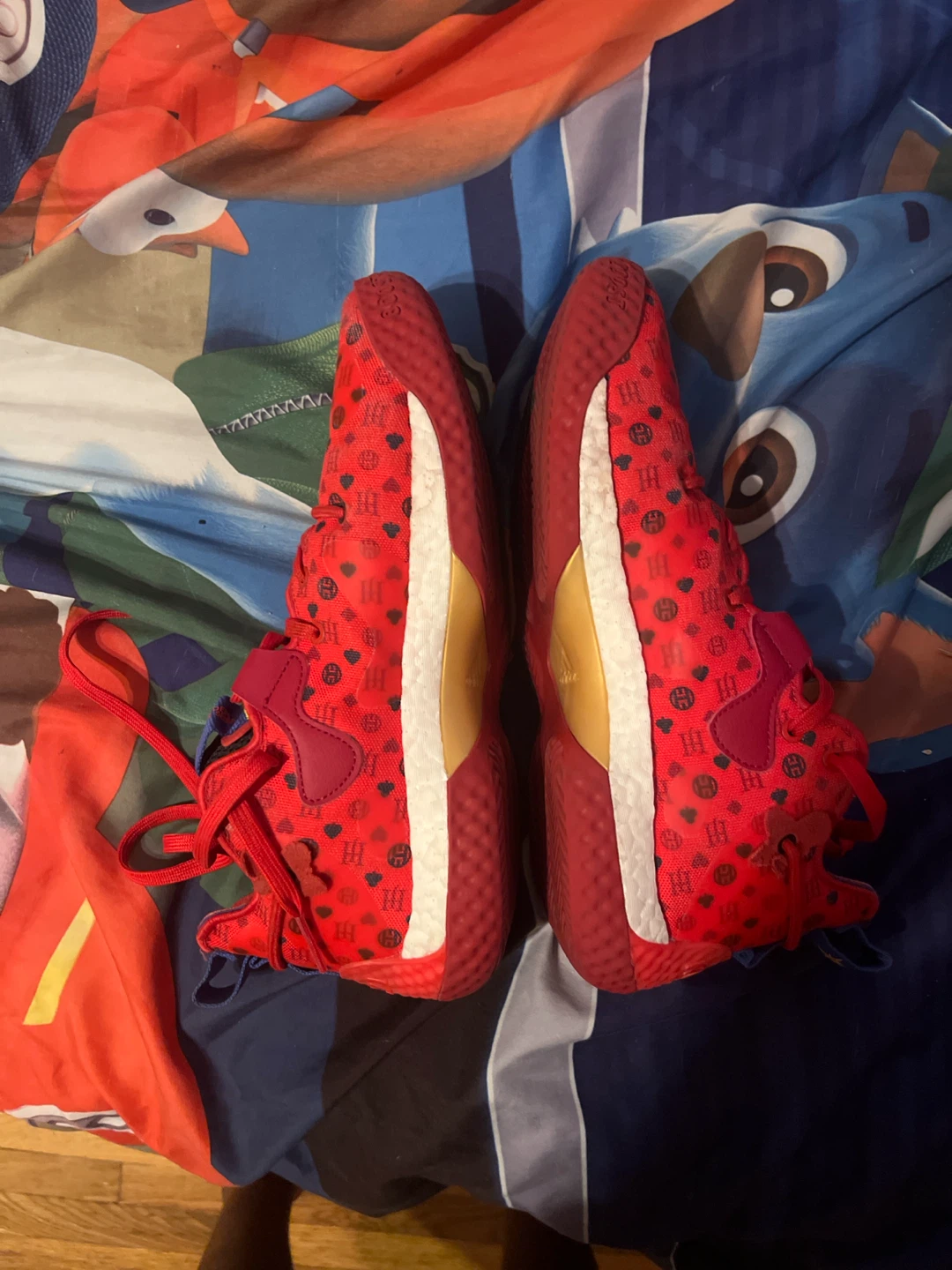 Adidas Harden Vol. 6 Red Heart Pattern Basketball Shoes - photo 2