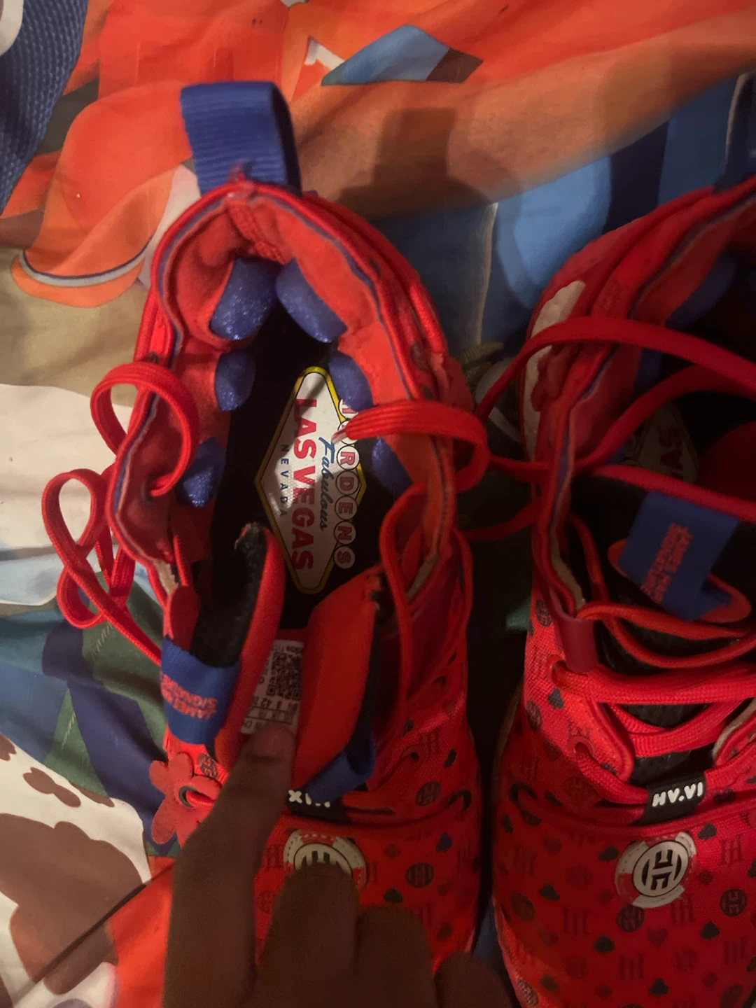 Adidas Harden Vol. 6 Red Heart Pattern Basketball Shoes - photo 5