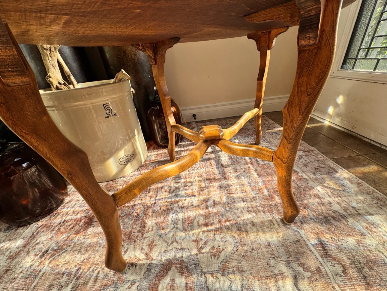 Vintage Wooden Accent Table - photo 2