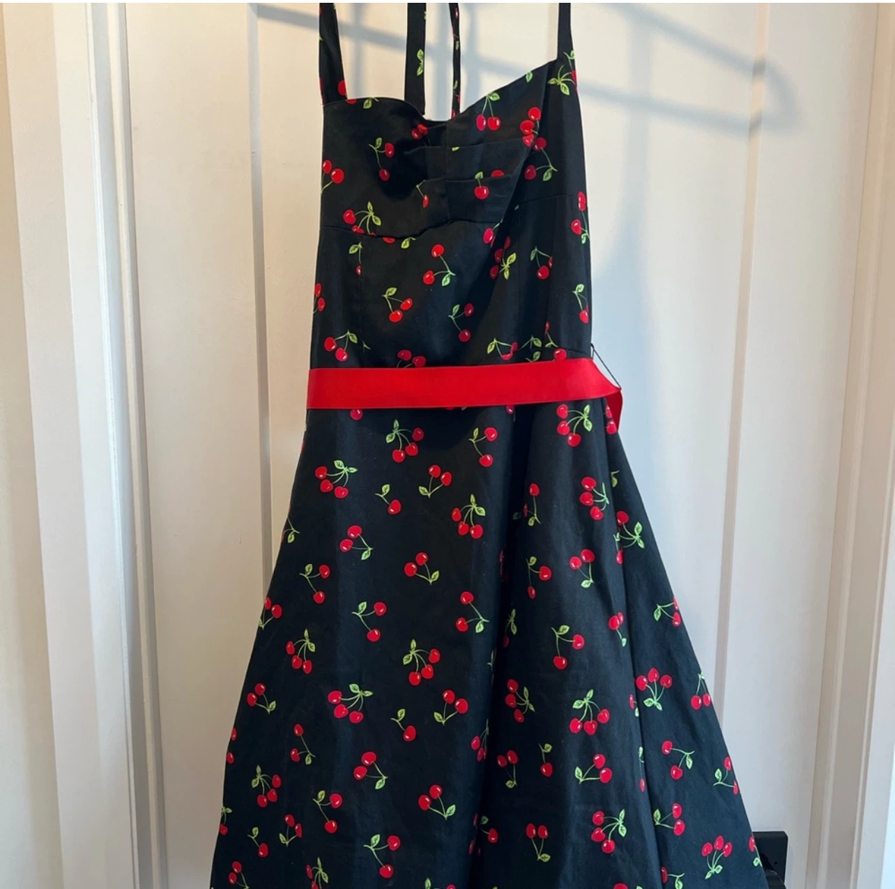 Black Cherry Print Halter Dress - photo 2