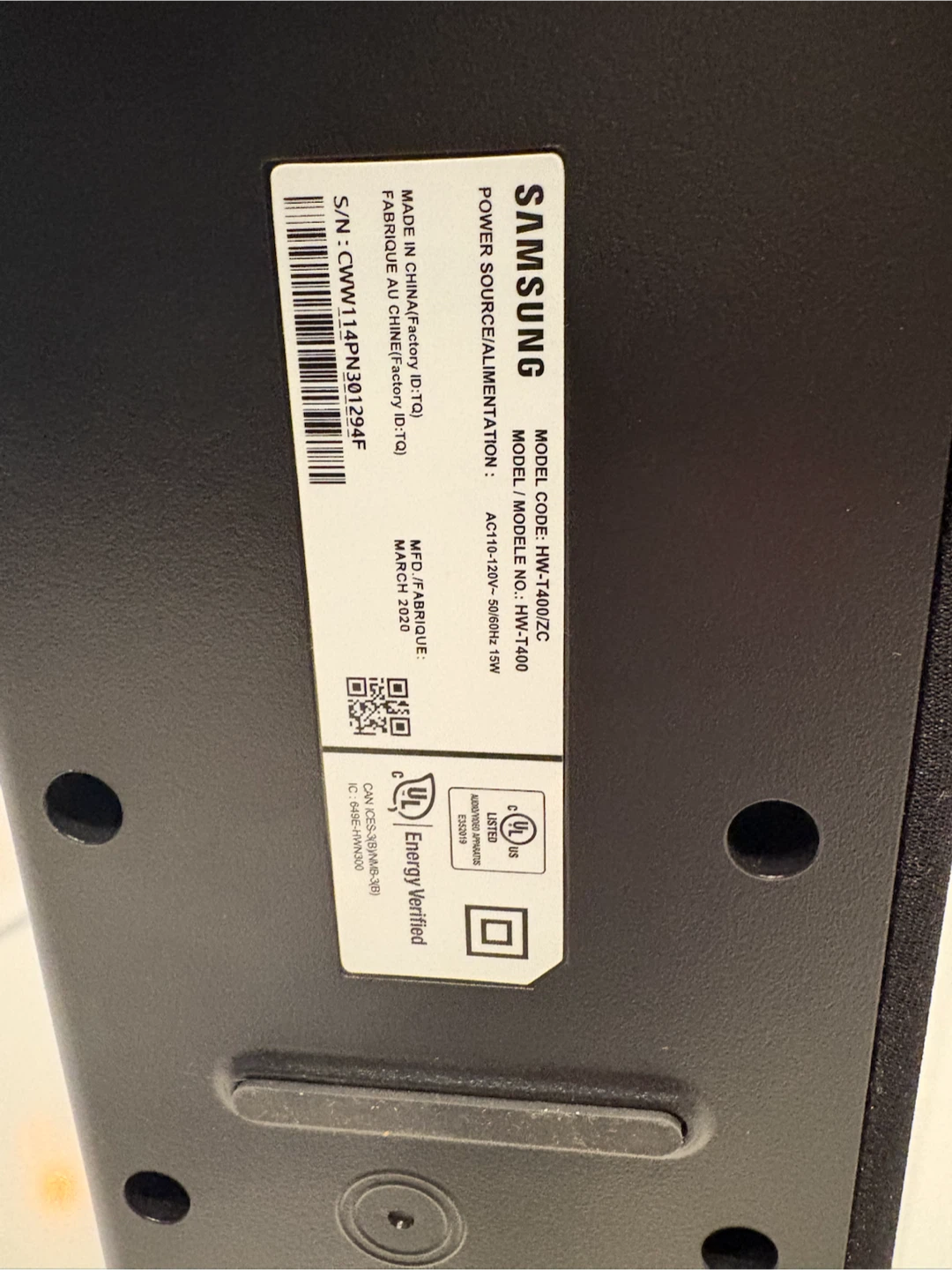 Samsung HW-T400 soundbar - photo 3
