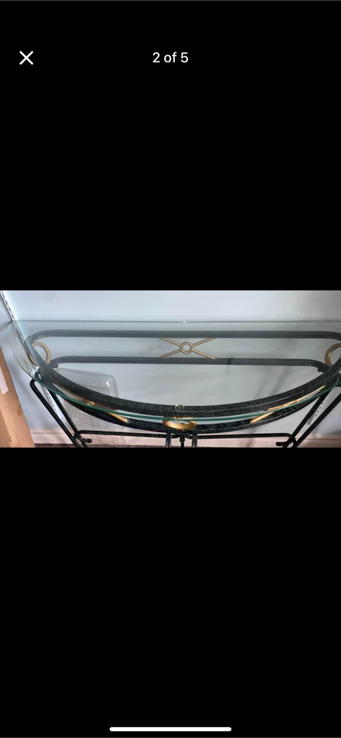 Console Table with Glass Top - photo 2