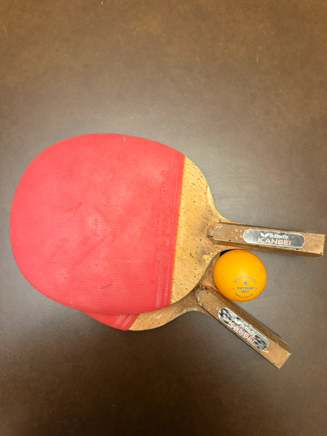 Butterfly Kansei Table Tennis Paddles with Kettler 40+ Ball