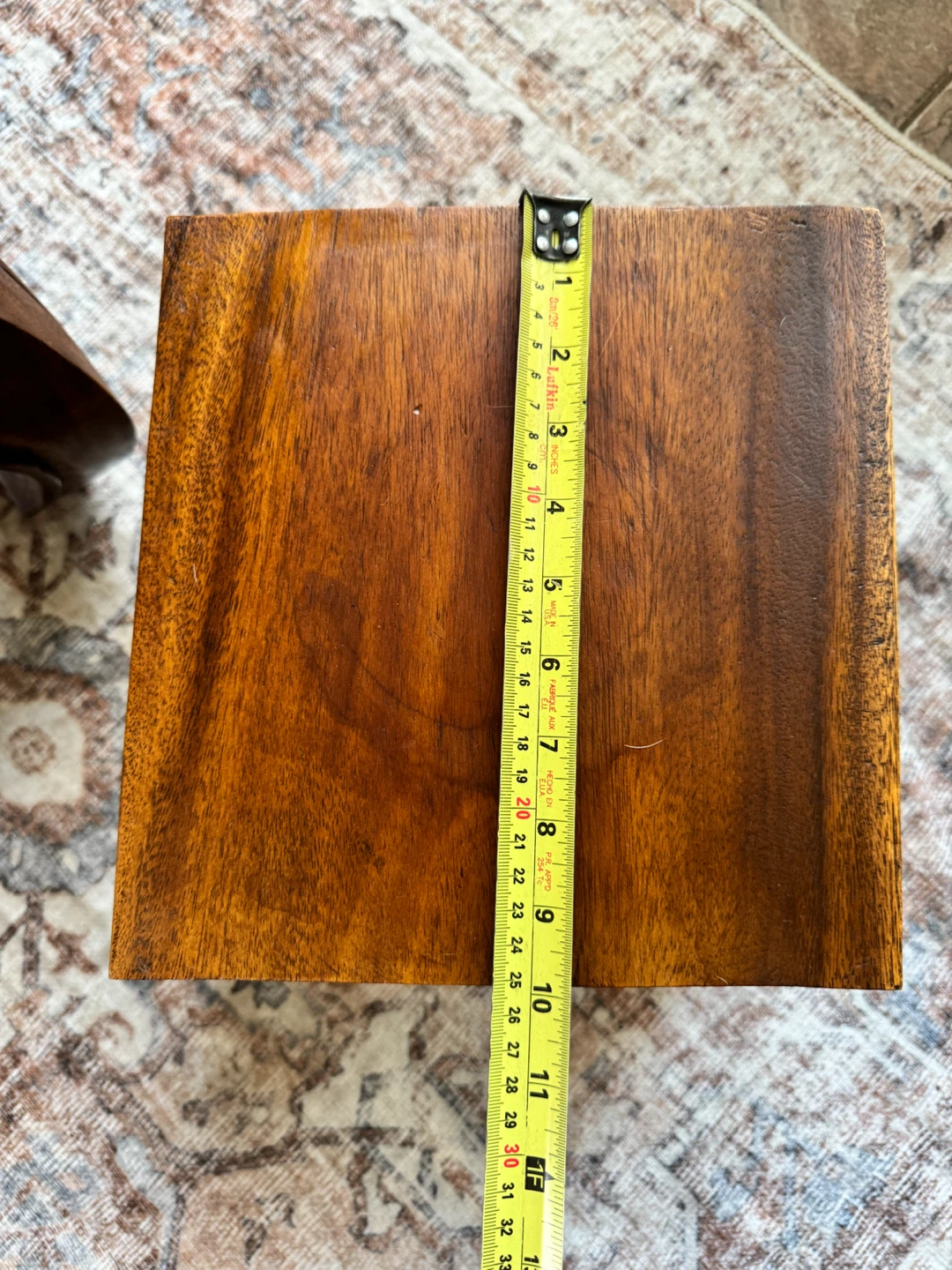 Vintage Thai Small Table Heavy Plinth Wood Stand - photo 3