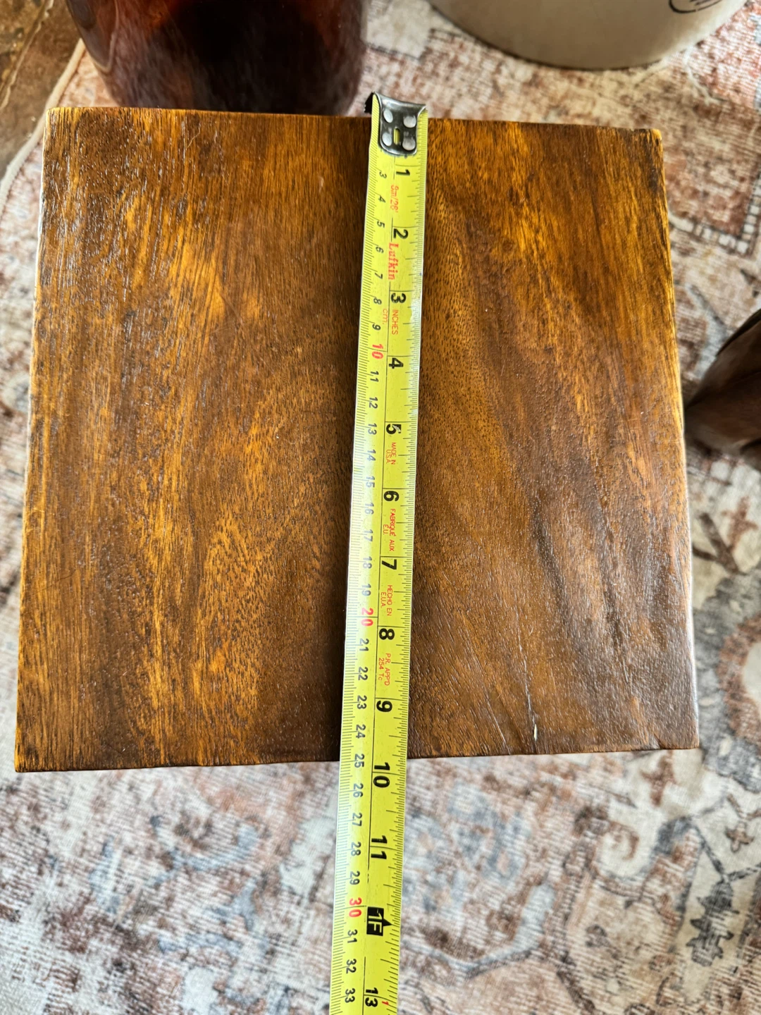 Vintage Thai Small Table Heavy Plinth Wood Stand - photo 4