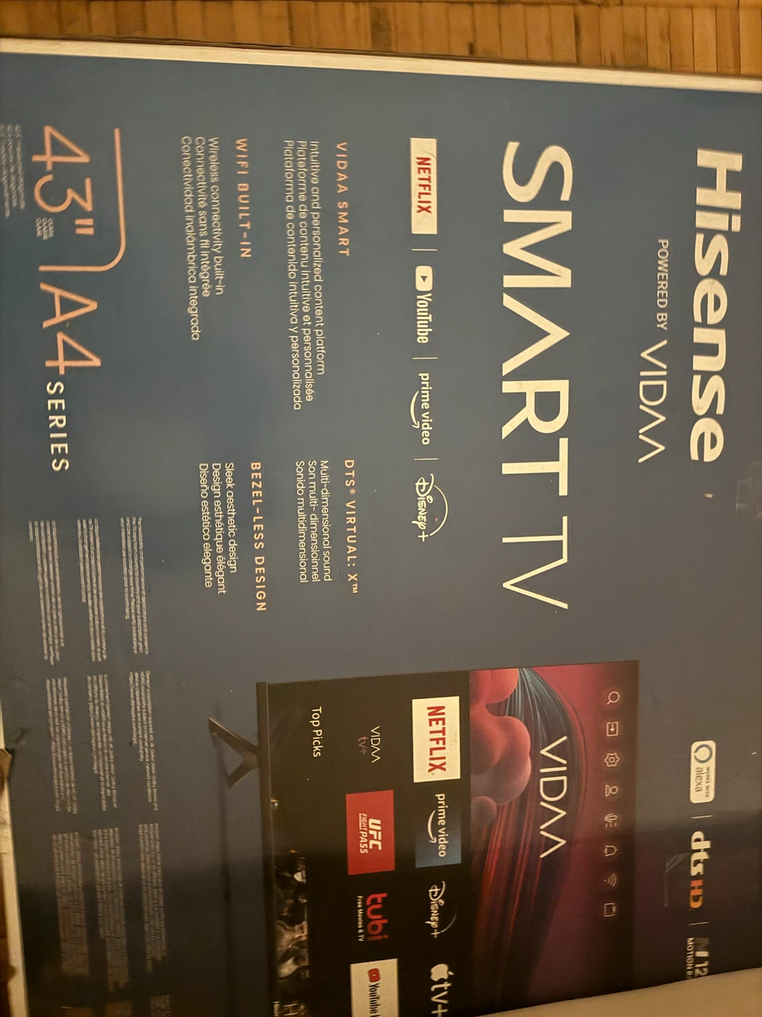 Hisense 43" A4 Series Smart TV plus IKEA Tv stand - photo 4