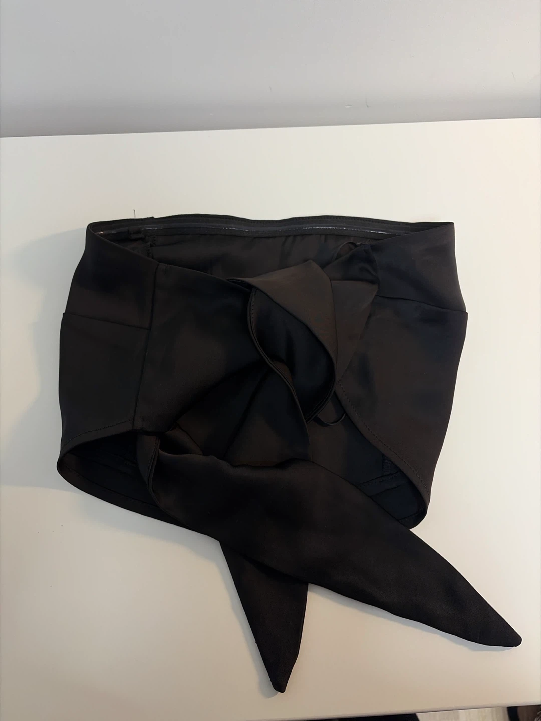 GARAGE Black Satin Corset Top - photo 3