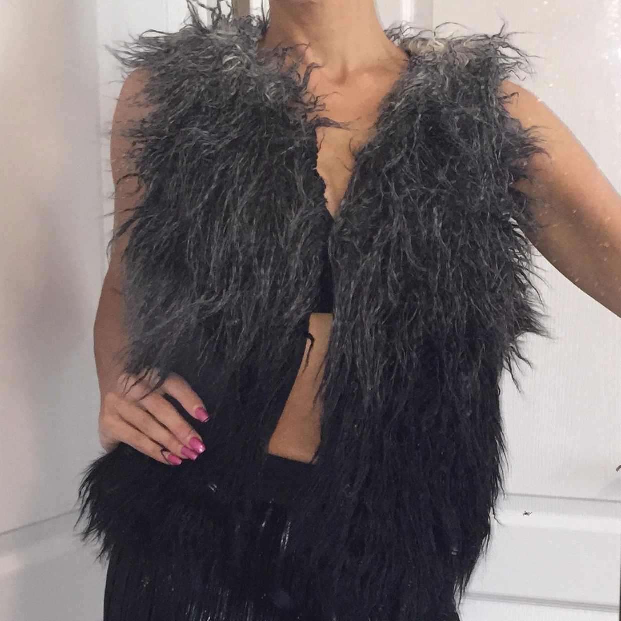 Ci Sono by Cavenlini faux fur vest