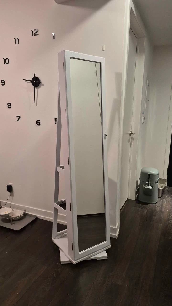 Standing Jewelry and Makeup Storage with Mirror - photo 2