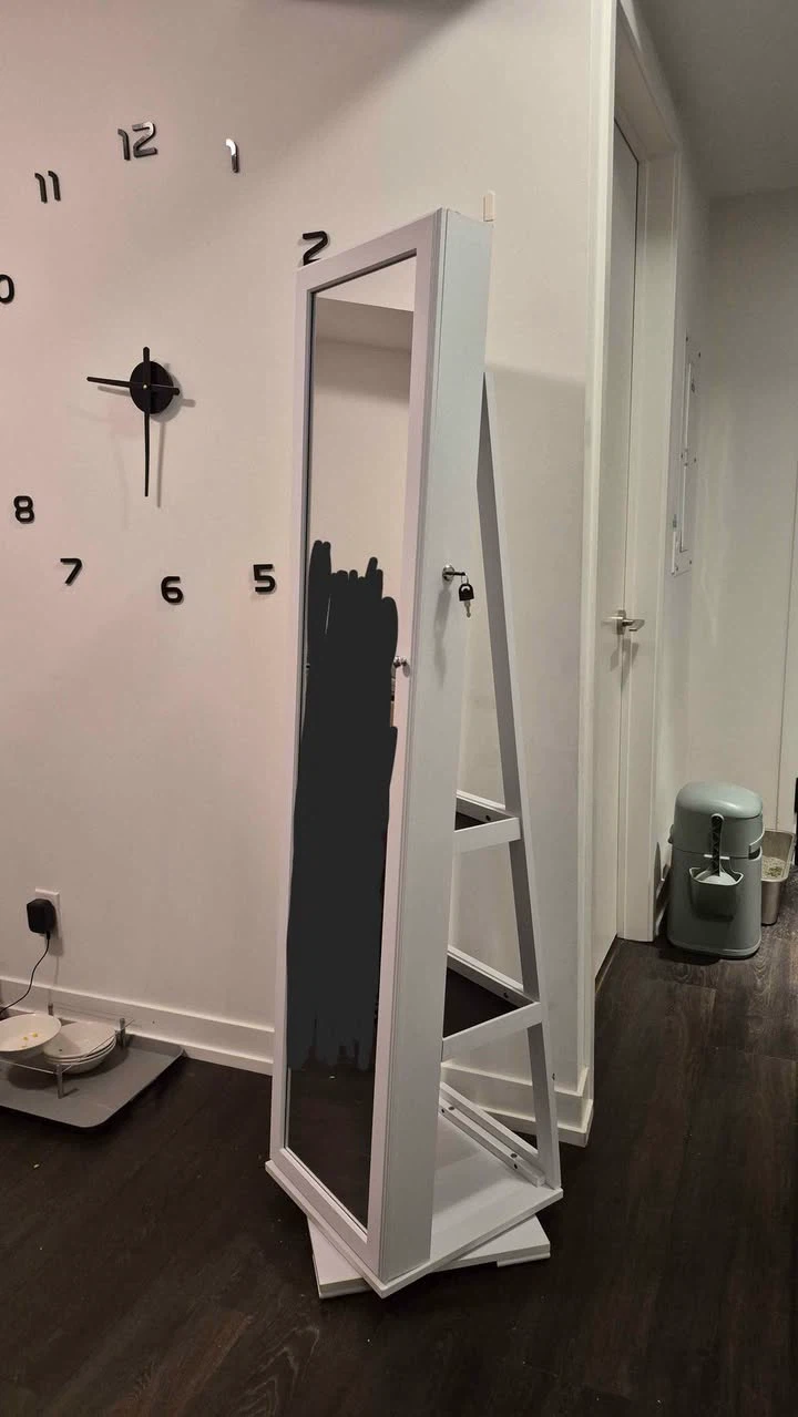 Standing Jewelry and Makeup Storage with Mirror - photo 3
