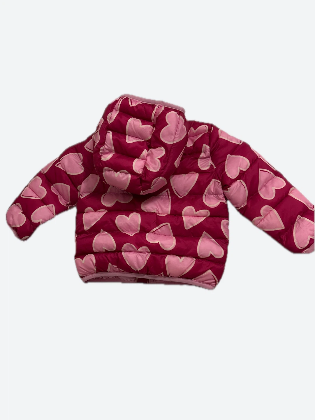 Girls Puffer Jacket Pink Hearts Size 18-24 - photo 2