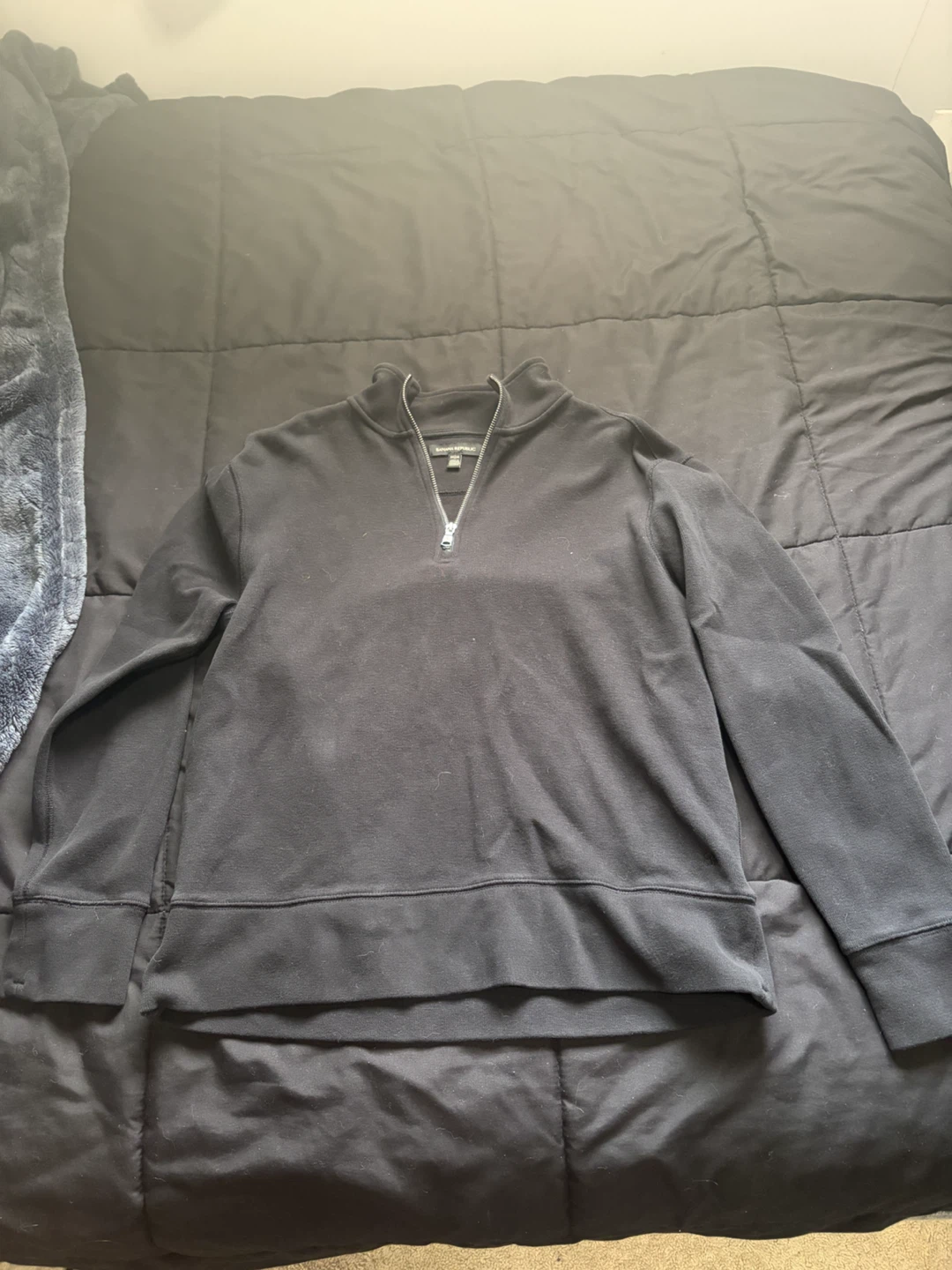 Banana Republic Black Quarter-Zip Sweatshirt M