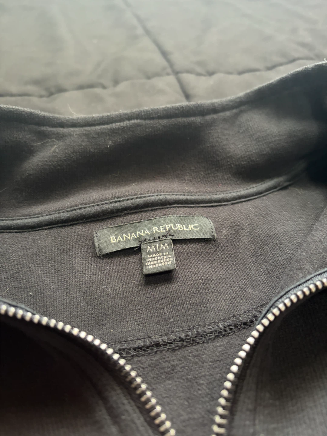 Banana Republic Black Quarter-Zip Sweatshirt M - photo 2