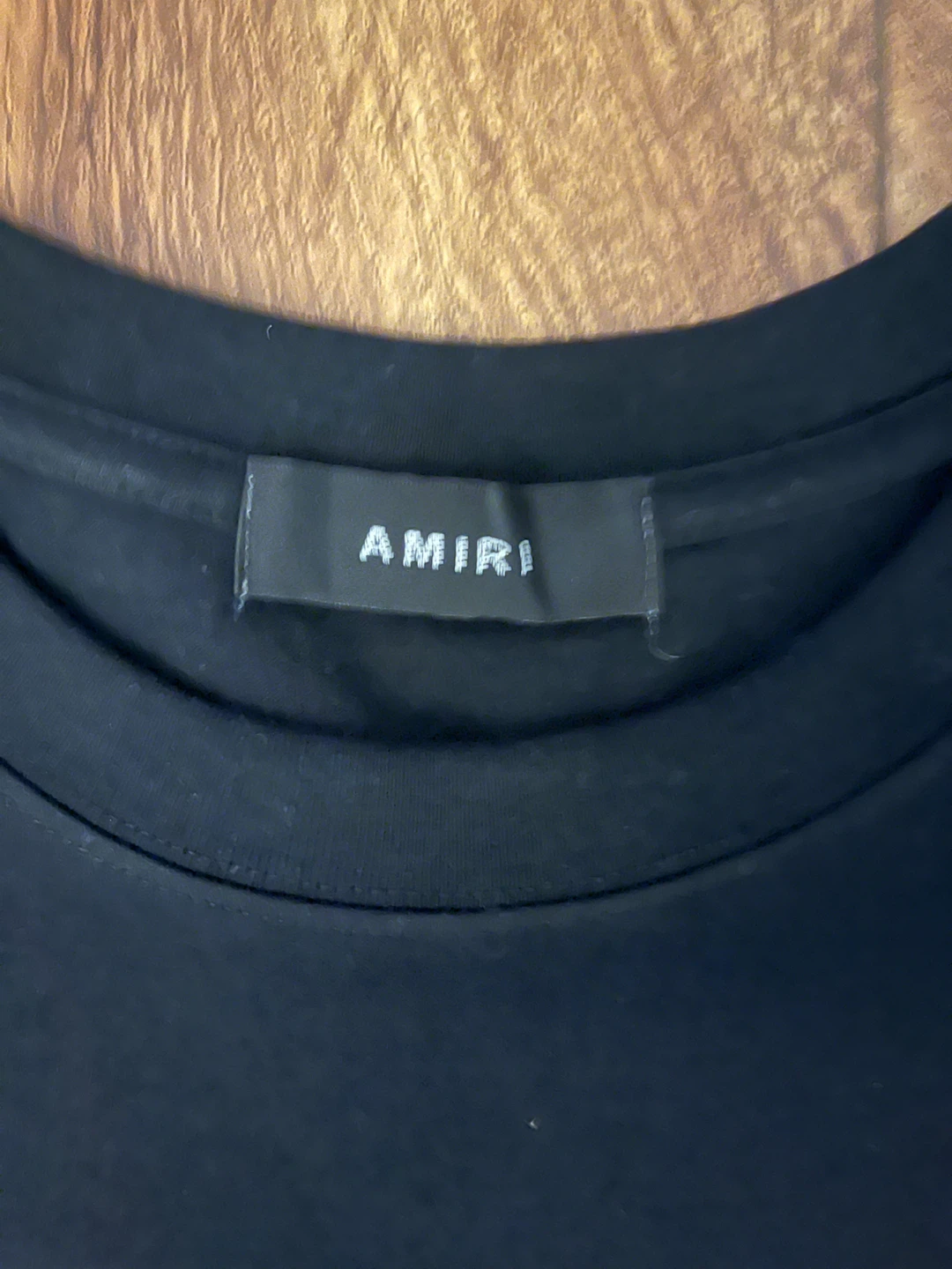 AMIRI Blue Floral Logo T-Shirt - Black - photo 3