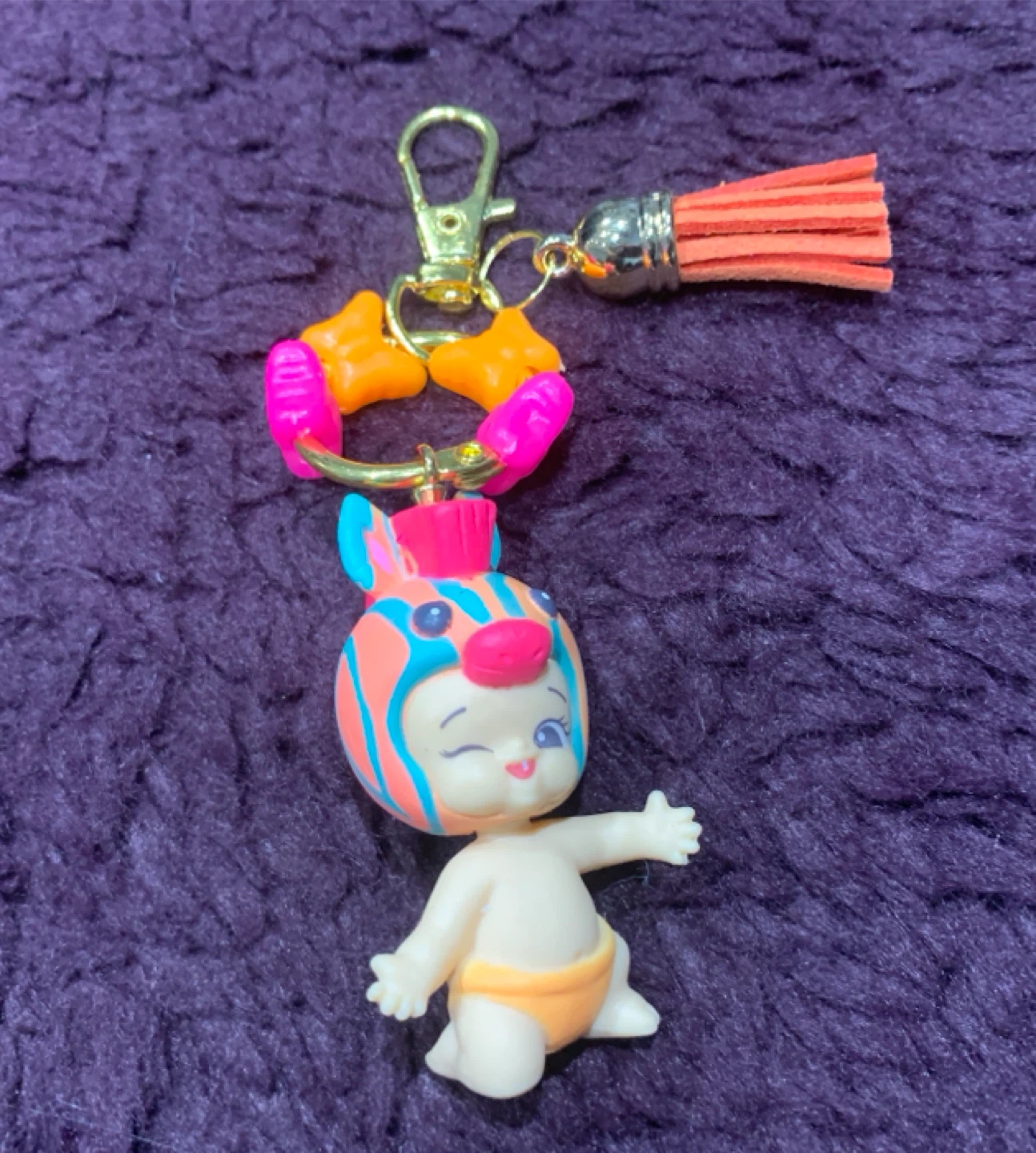 Cute Toy Keychain with Tassel Charm