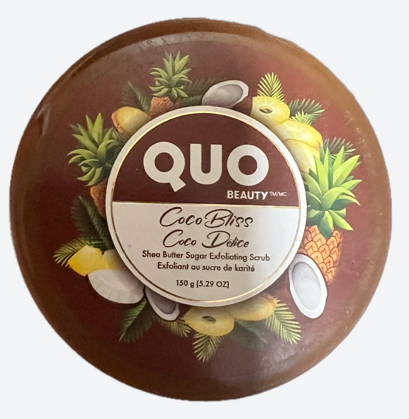 QUO Beauty Coco Bliss Shea Butter Sugar Exfoliating Scrub