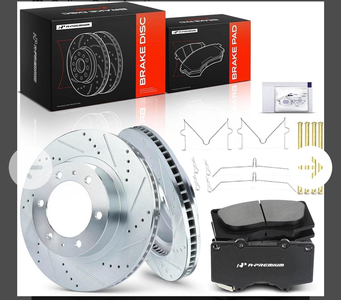 A-Premium 12.56" Front Brake Kit Set (Toyota)