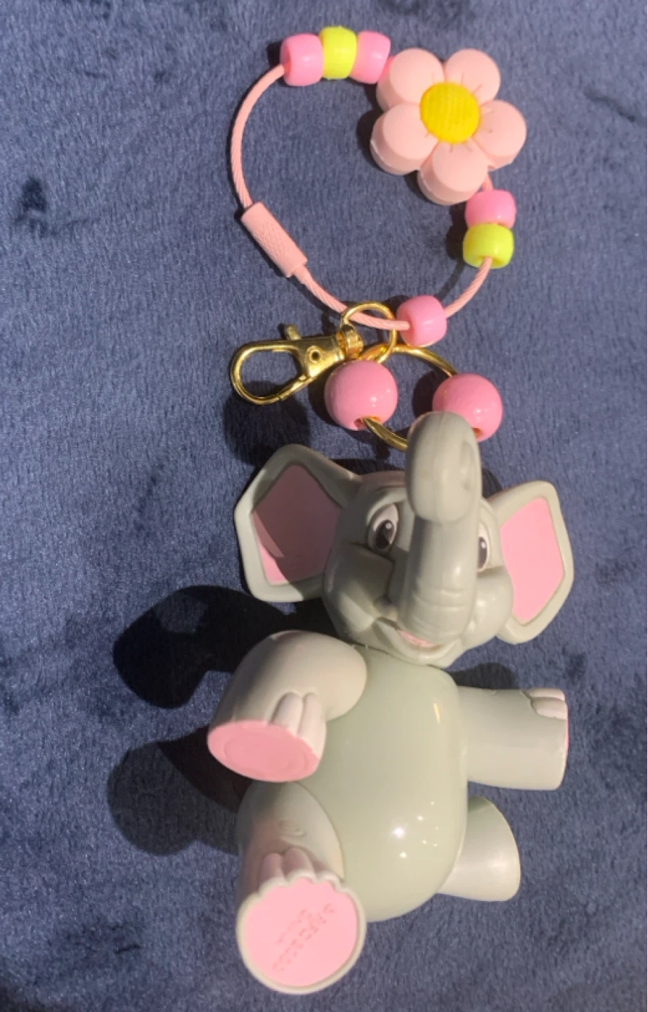 Elephant Keychain with Flower Charm