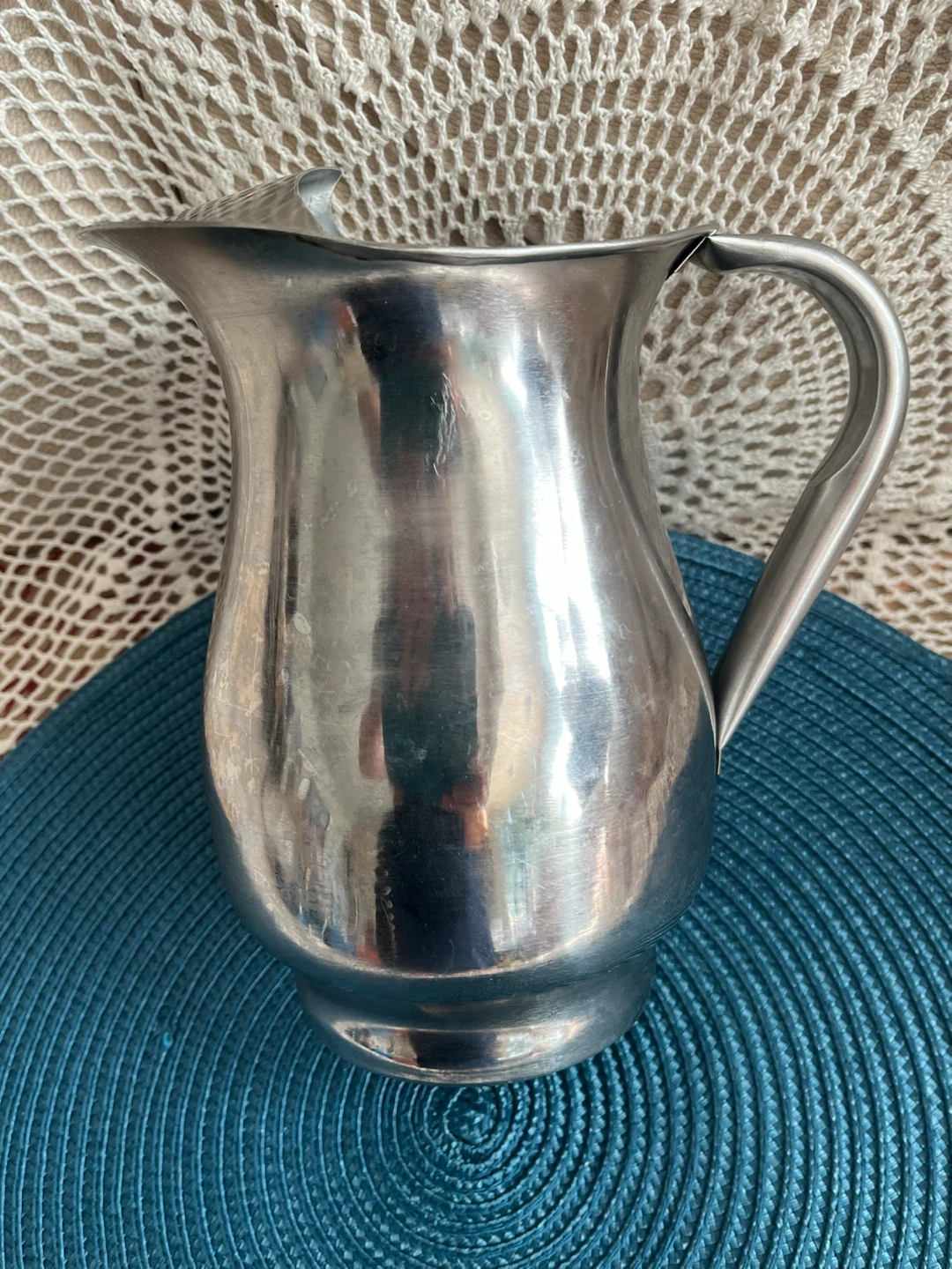 Stainless Steel Pitcher, 7 inches tall