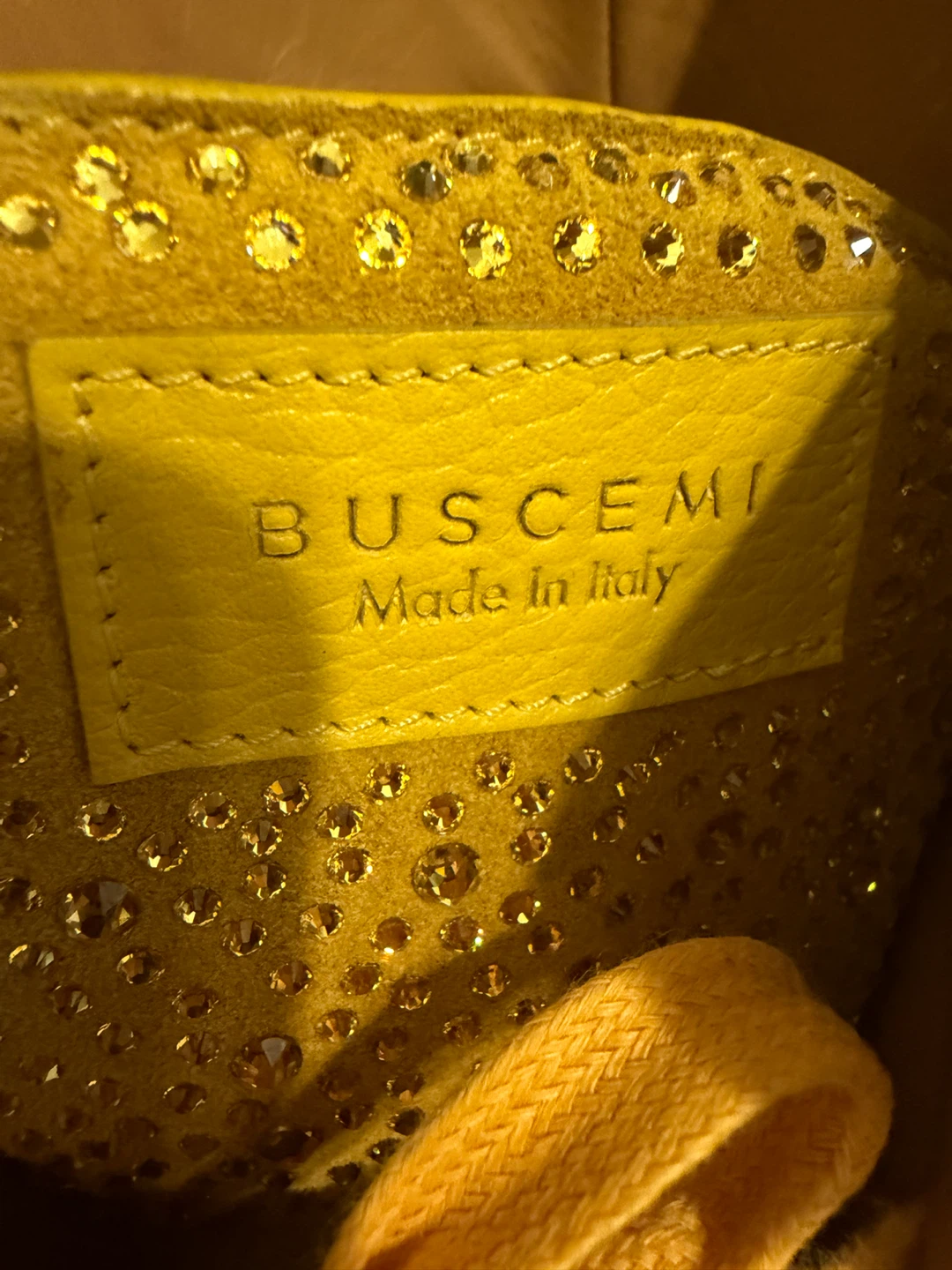 Buscemi Yellow Leather High-Top Sneakers - photo 3