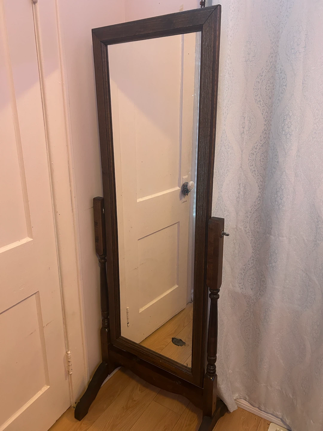 Wooden Floor Mirror