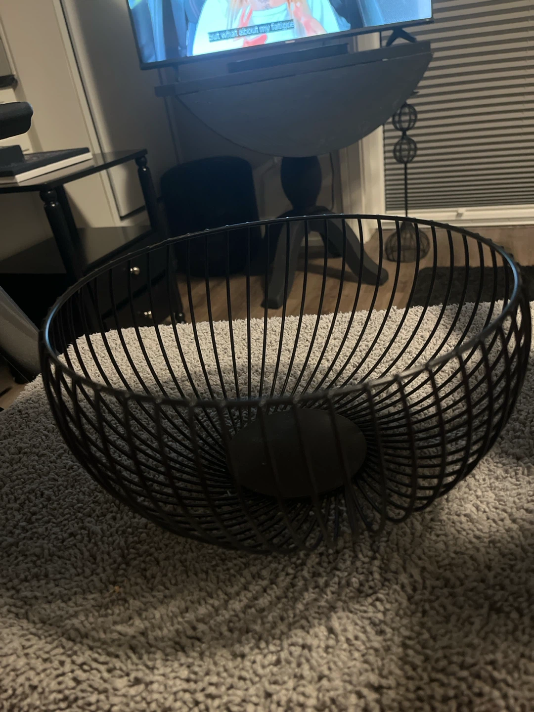 Black Wire Fruit Bowl