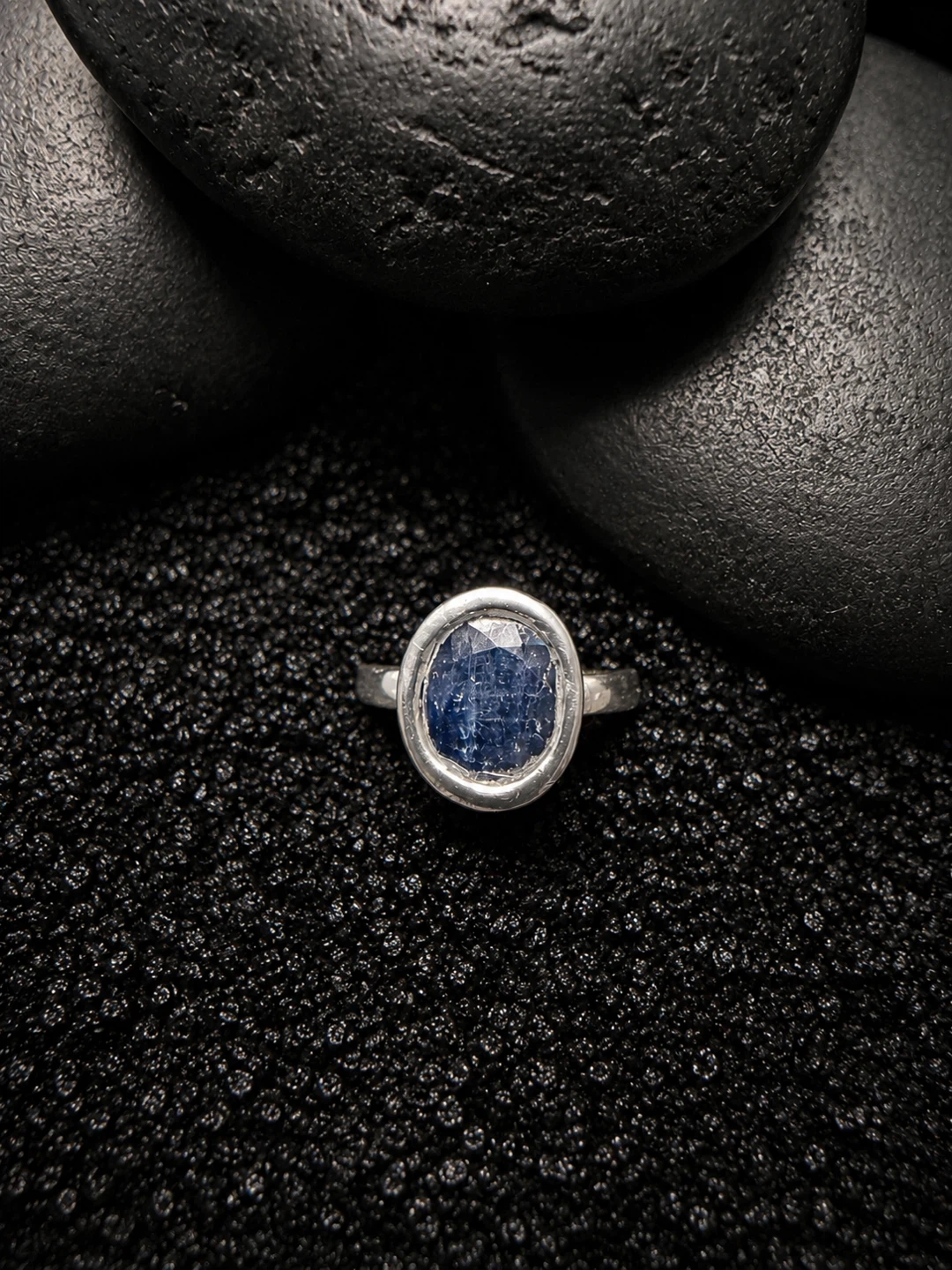 Sterling Silver Blue Sapphire Ring