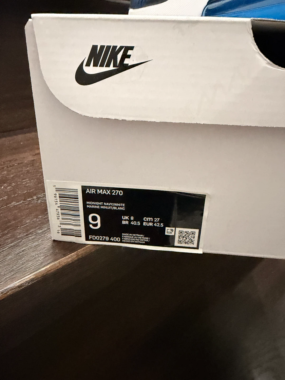 Nike Air Max 270 Navy/White Men's Size 9 - photo 4
