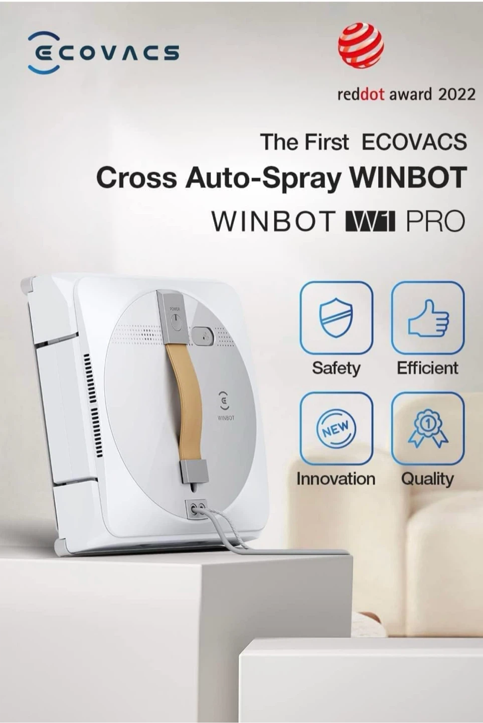 ECOVACS WINBOT W1 PRO Window Cleaning Robot - photo 2