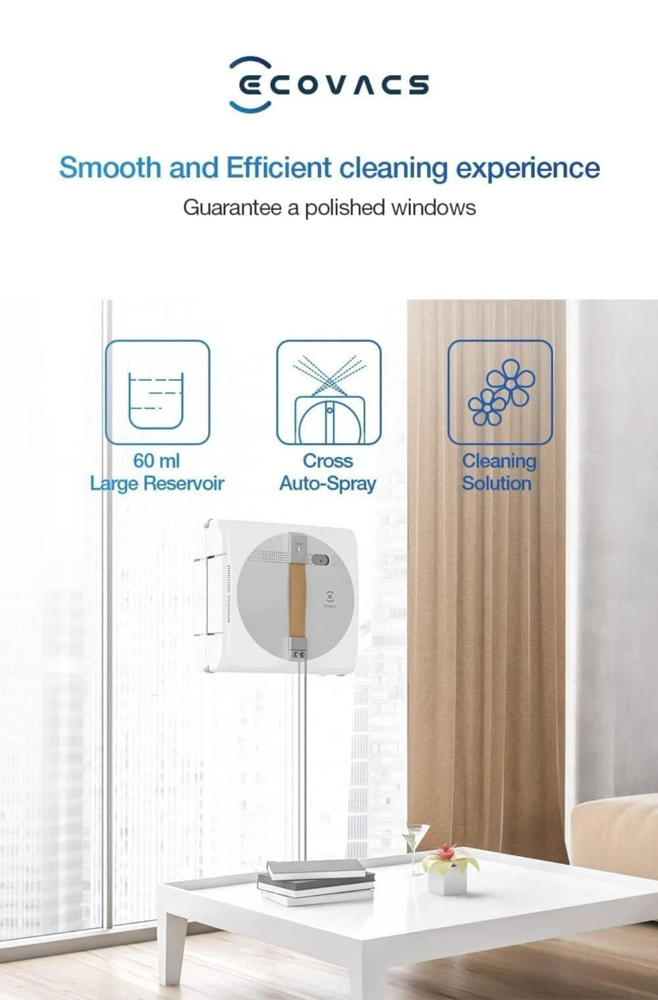 ECOVACS WINBOT W1 PRO Window Cleaning Robot - photo 3