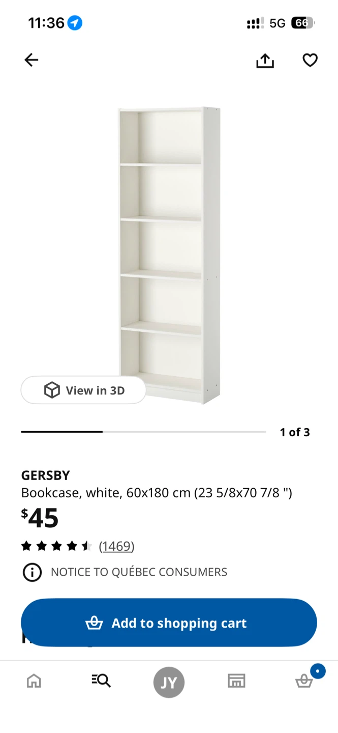 IKEA GERSBY Bookcase - White
