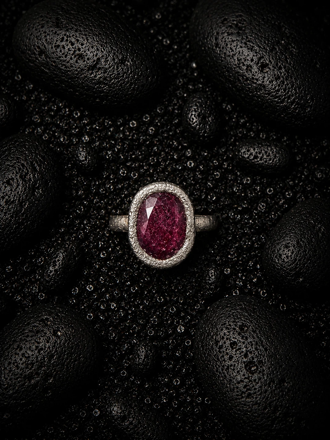 Oval Cut Ruby Gemstone Ring