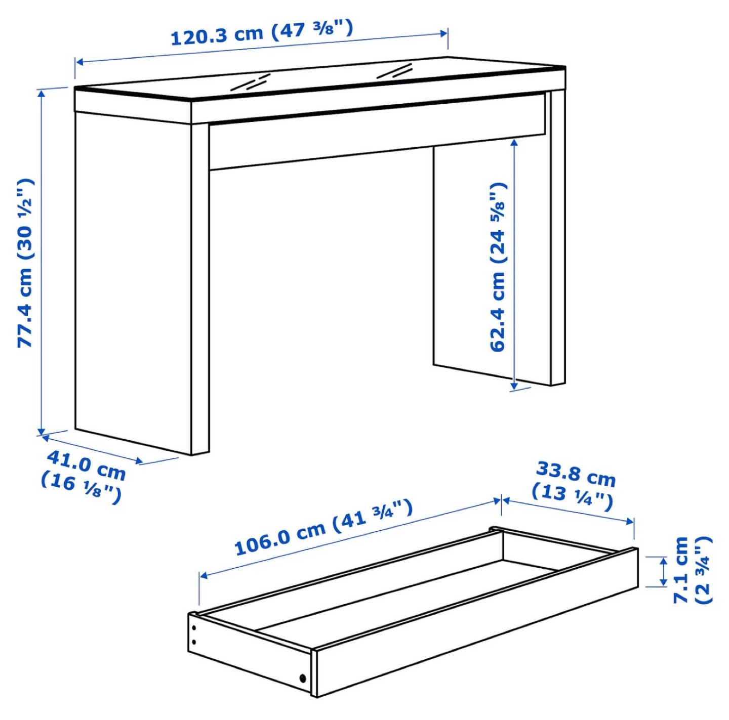 Ikea Malm dressing table - photo 2