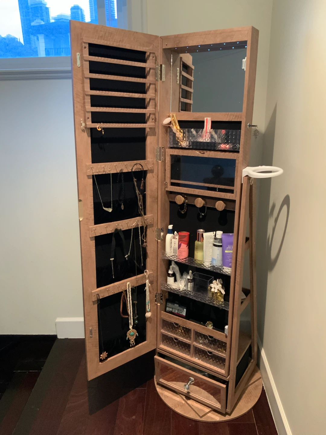 Standing Jewelry Armoire with Mirror - photo 2
