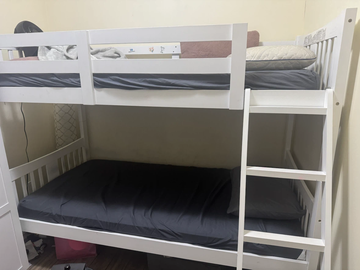 White Twin Bunk Bed