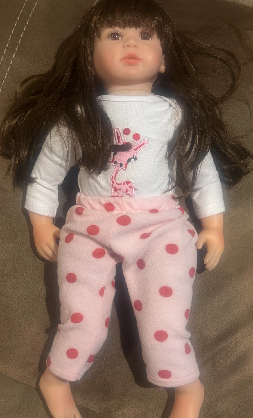 Baby Doll with Giraffe Pajamas