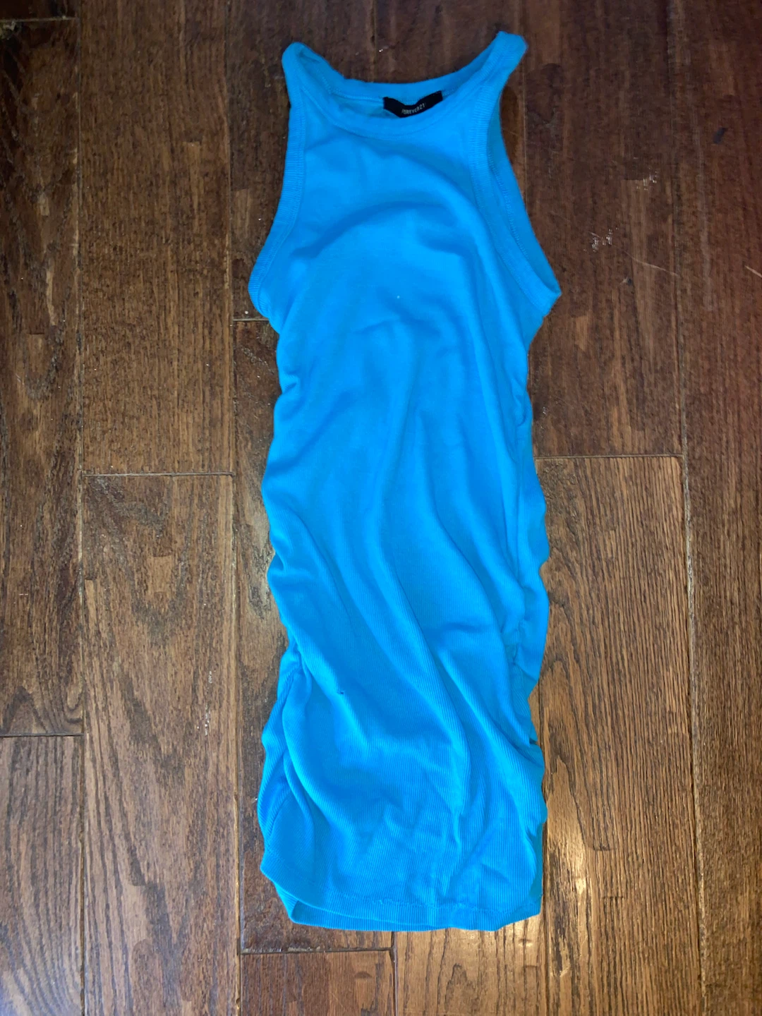 Blue Ruched Tank Dress - photo 2