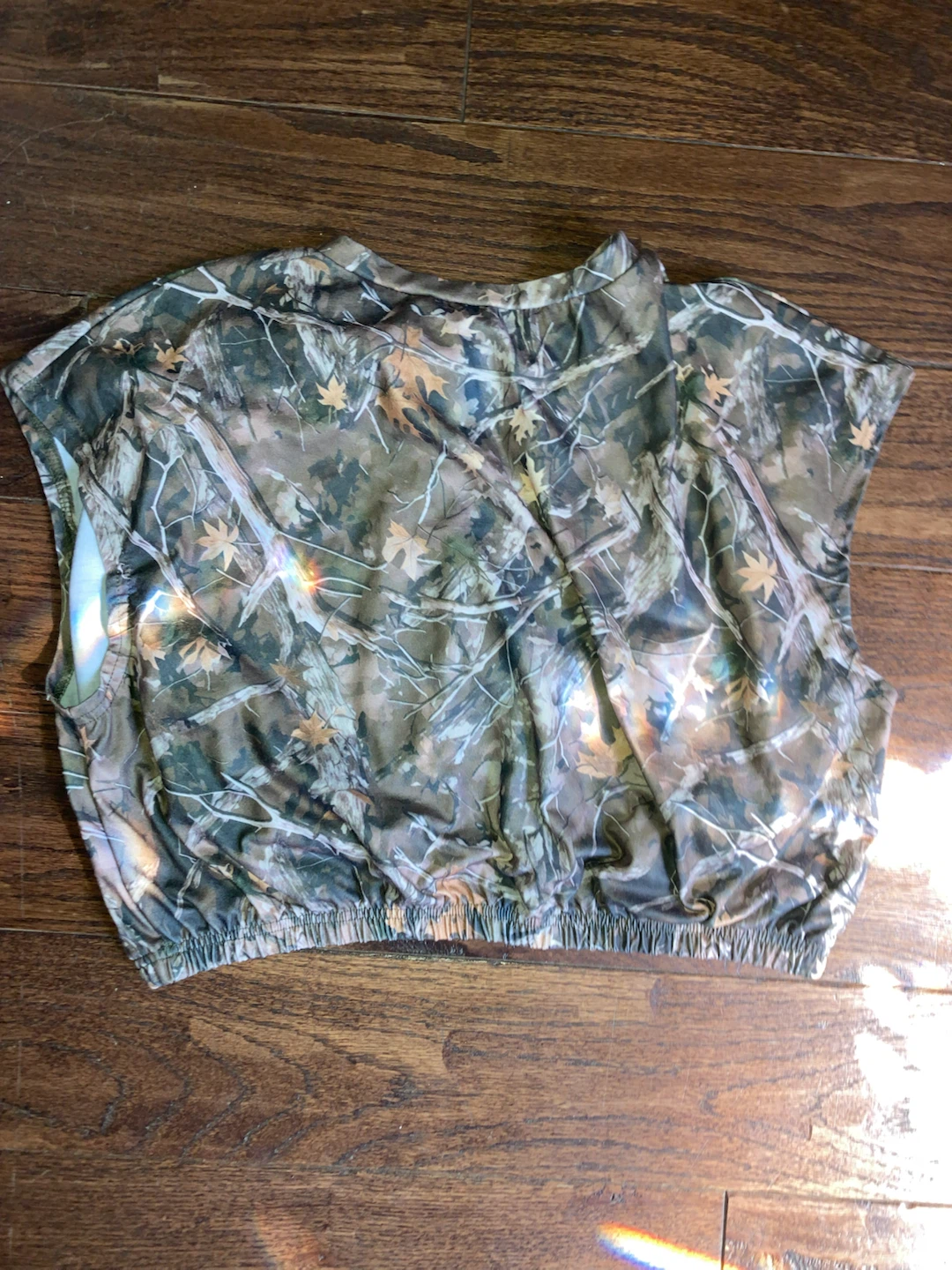 Camouflage Print Sleeveless Top