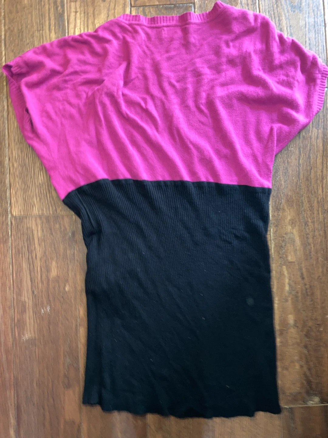 Women's Pink and Black Two-Tone Sweater - photo 2