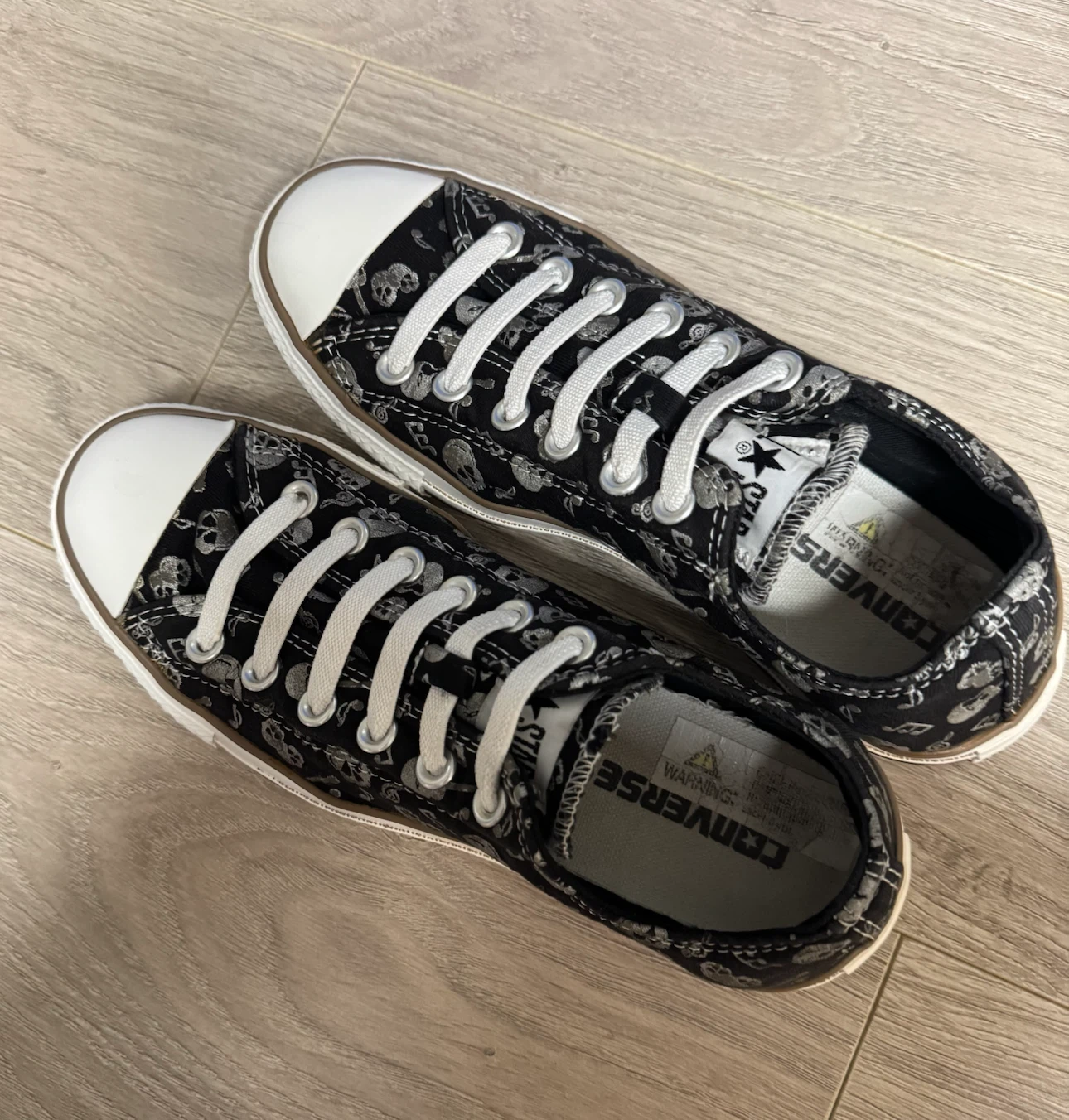 Converse All Star Sneakers - Black Skull & Guitar Print - photo 2