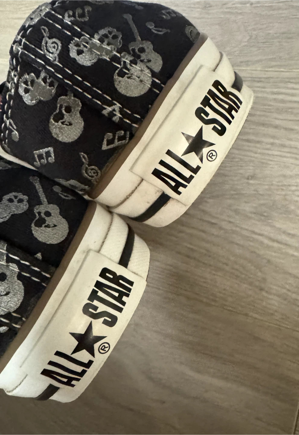 Converse All Star Sneakers - Black Skull & Guitar Print - photo 3