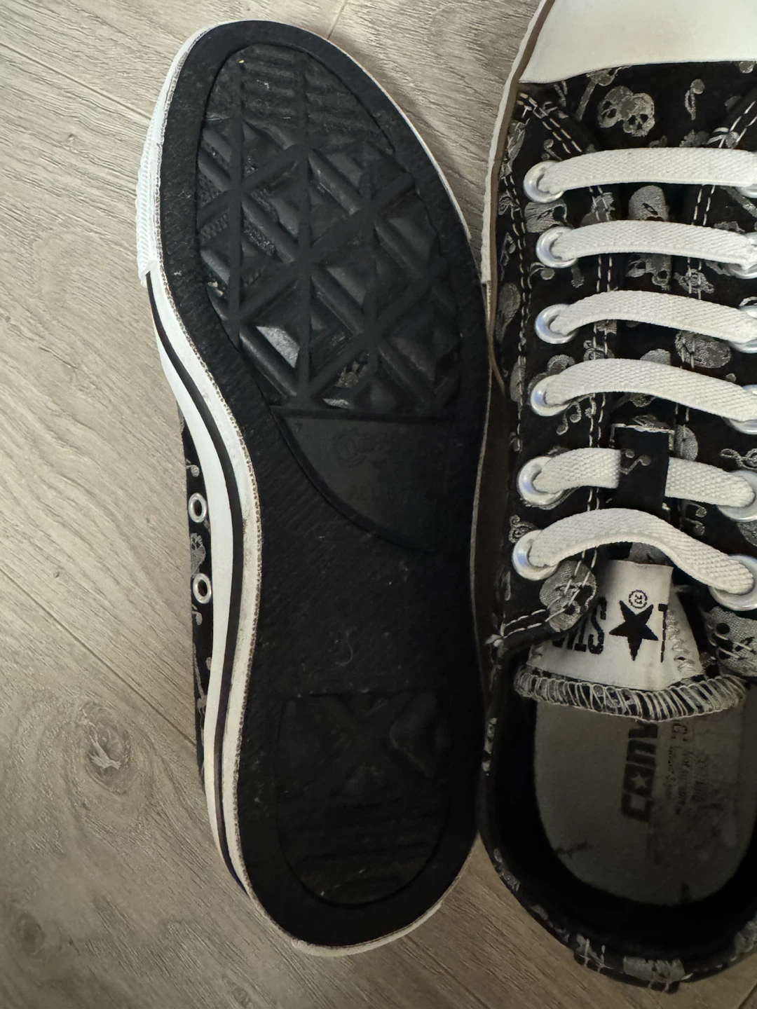 Converse All Star Sneakers - Black Skull & Guitar Print - photo 4