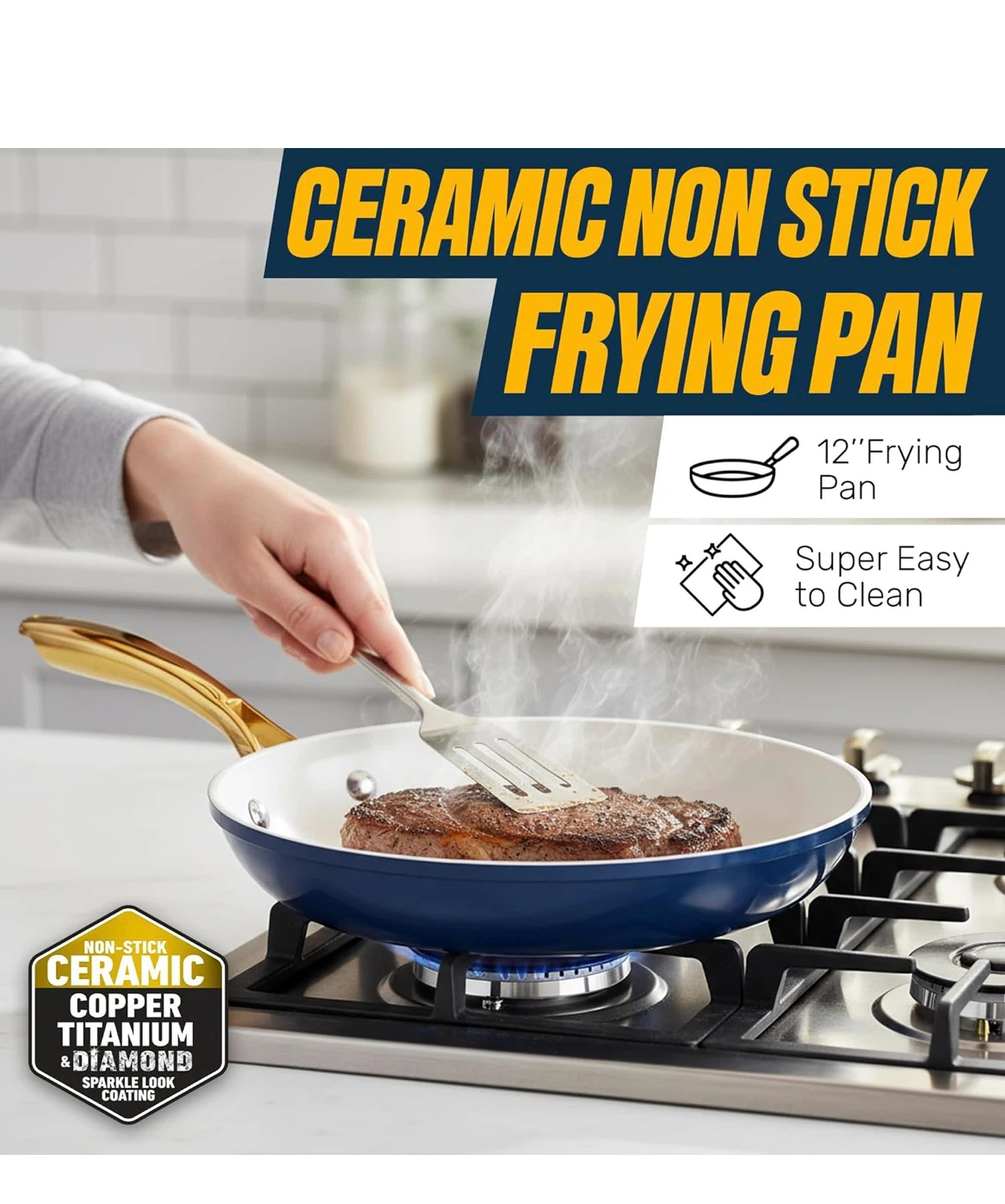 15-Piece Ceramic Cookware Set with Utensils - photo 3