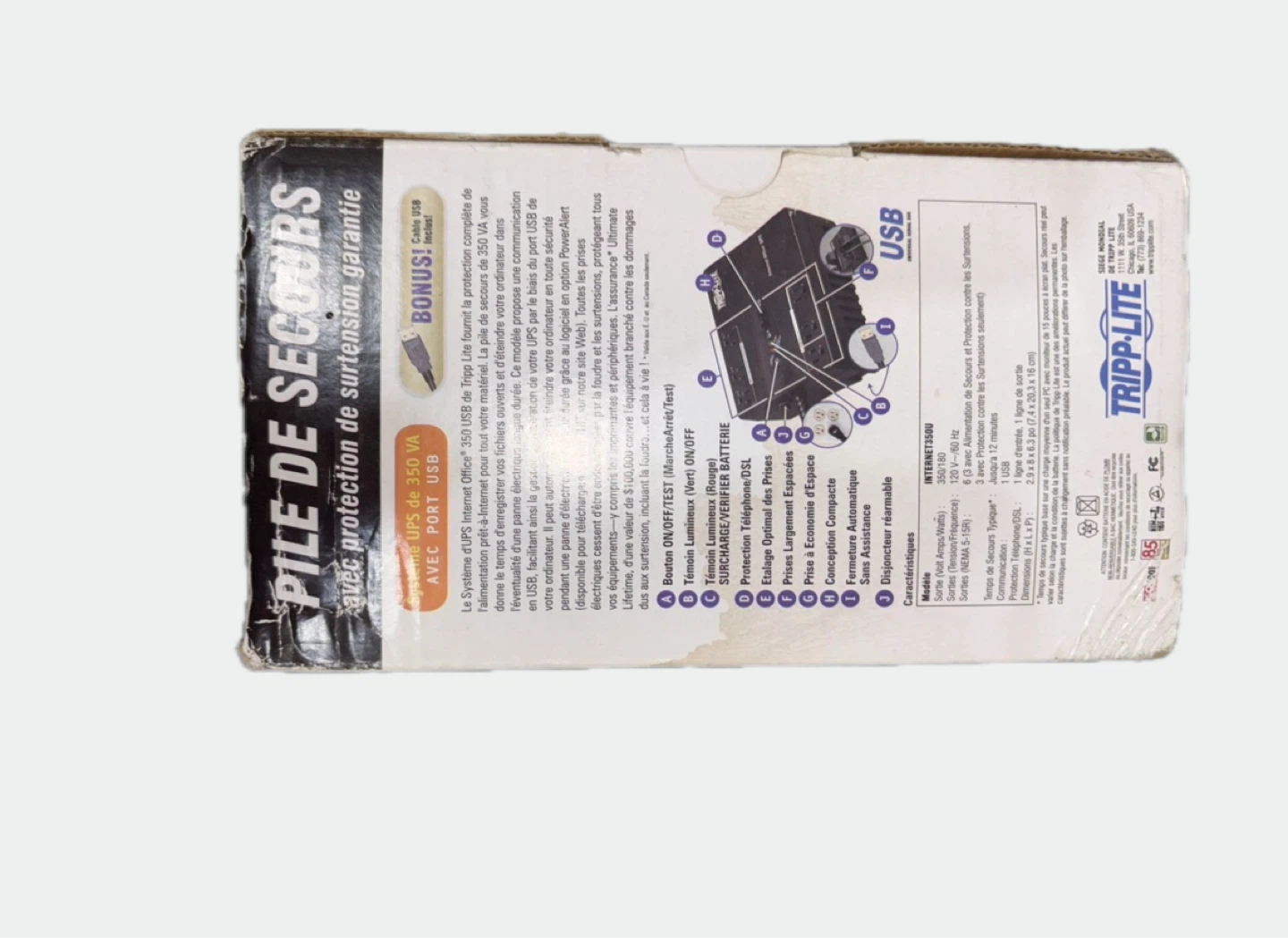 TRIPP-LITE 350 VA Battery Backup - photo 2
