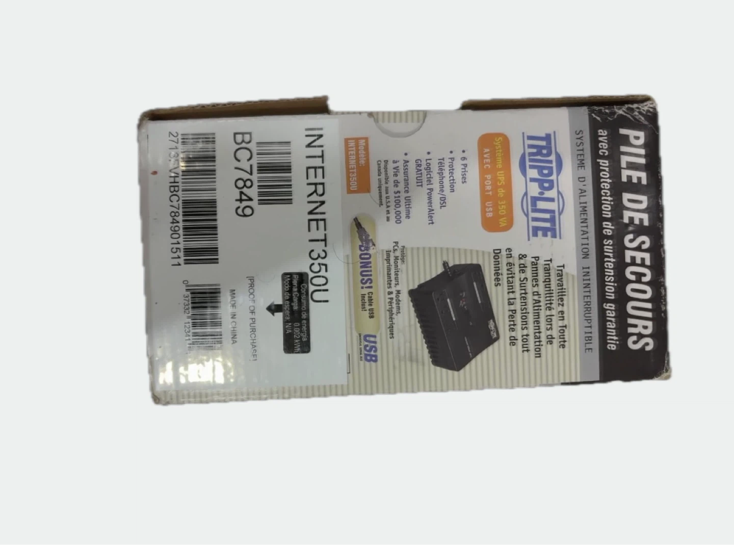TRIPP-LITE 350 VA Battery Backup - photo 3