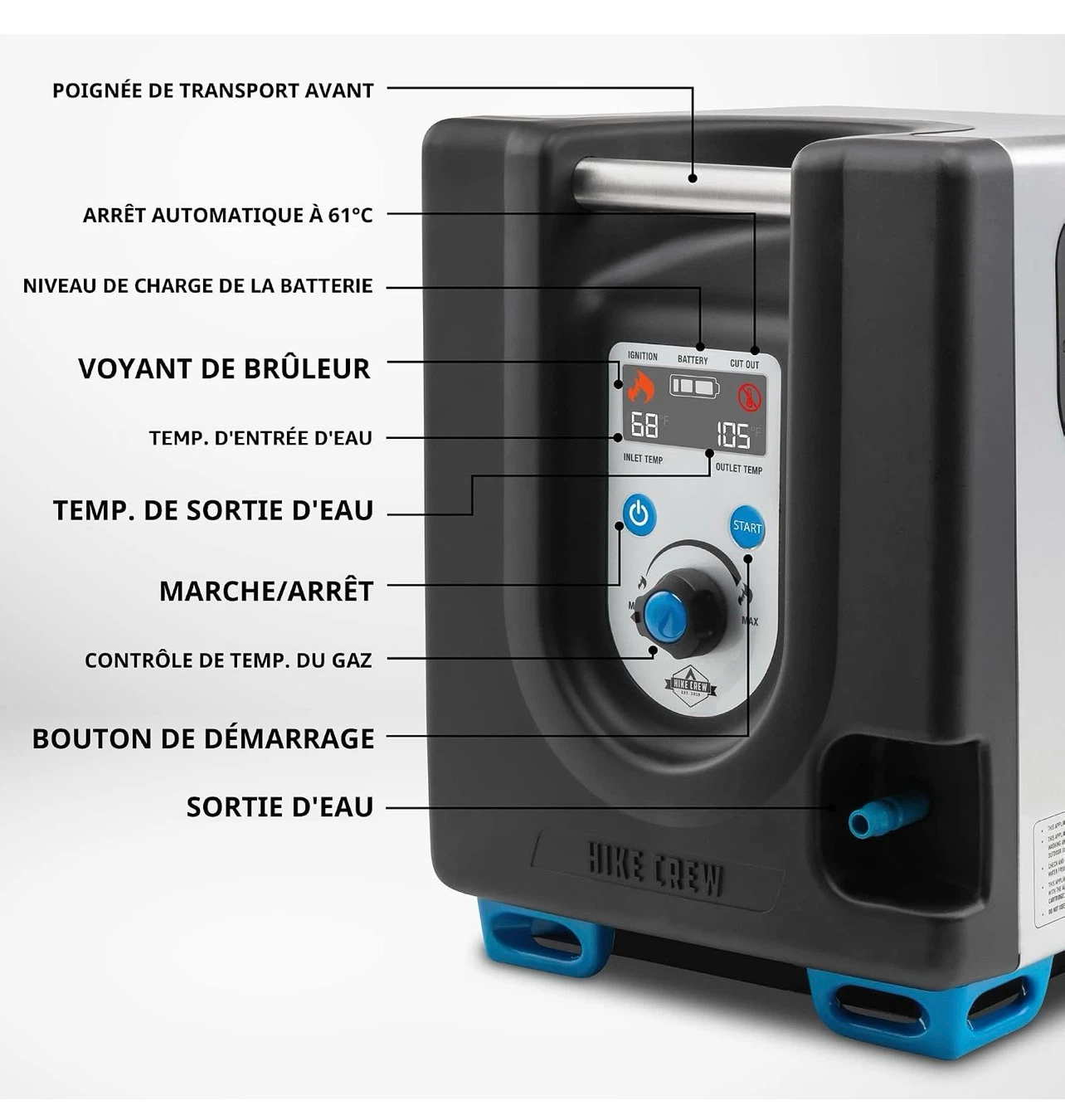 Chauffe-eau portable tout-en-un HIKE CREW avec pompe…etc - photo 4