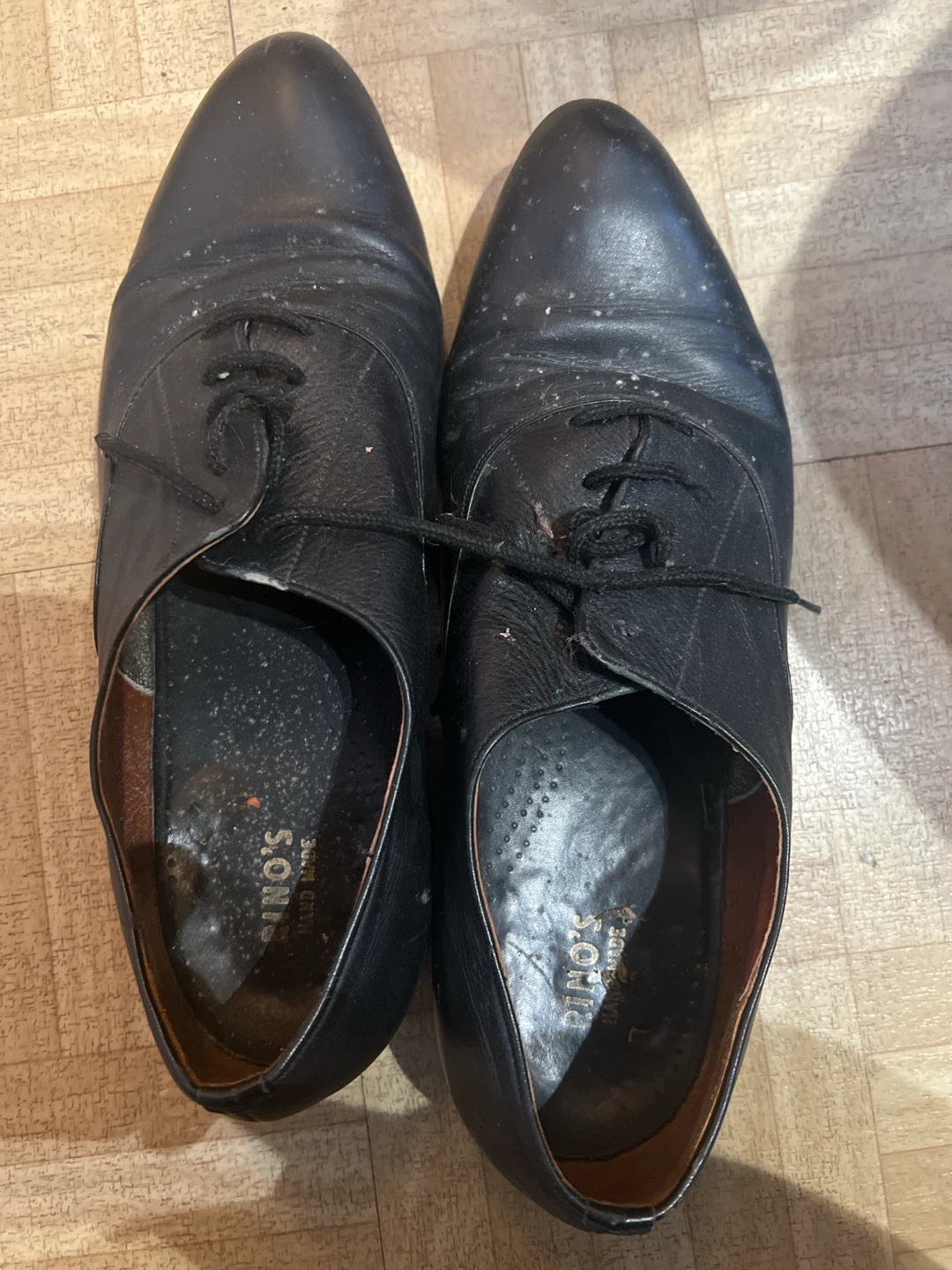 RINO'S Handmade Black Leather Dress Shoes
