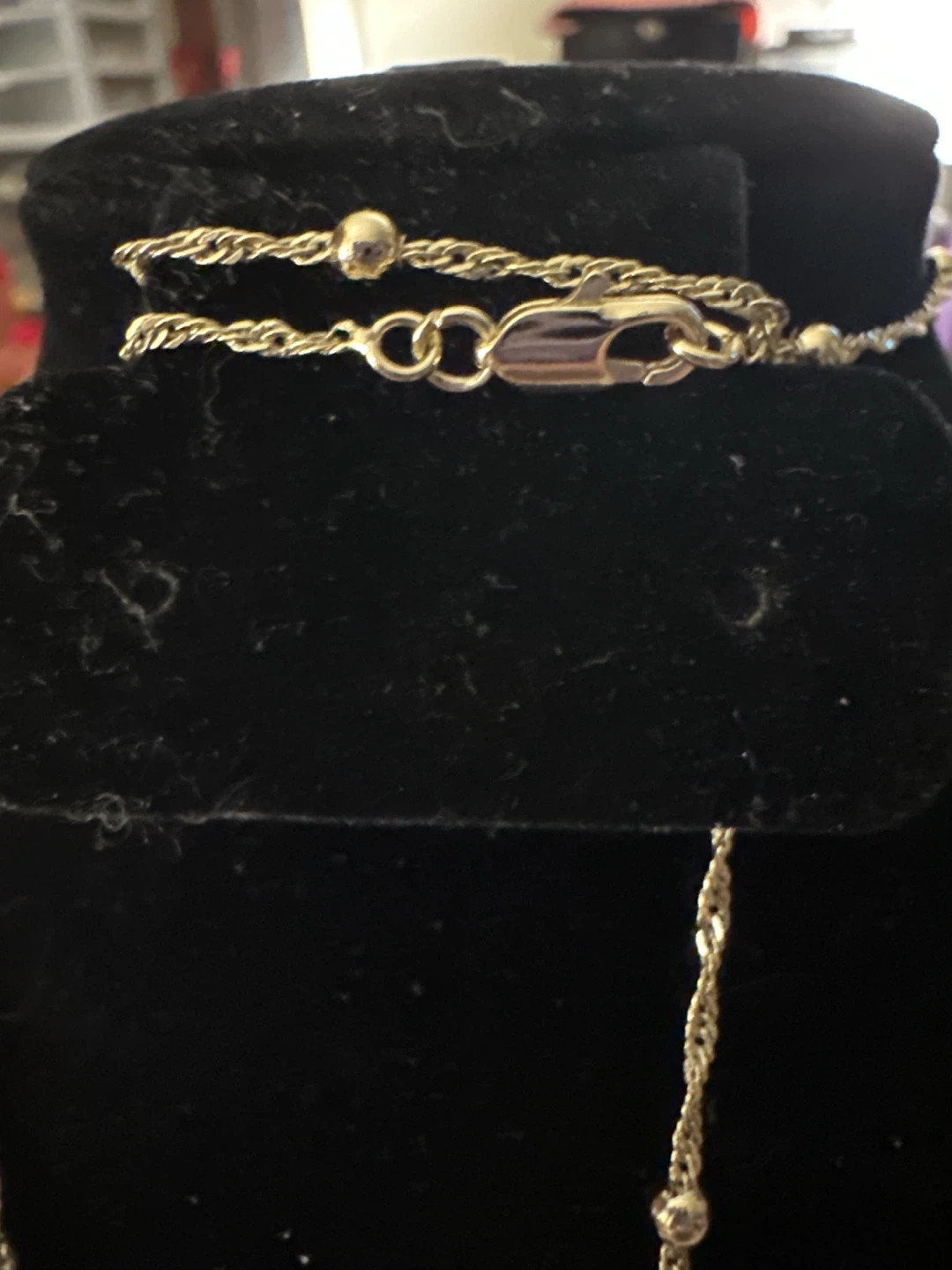 14k Gold laminated Heart Pendant Necklace with CZ Stones - photo 3