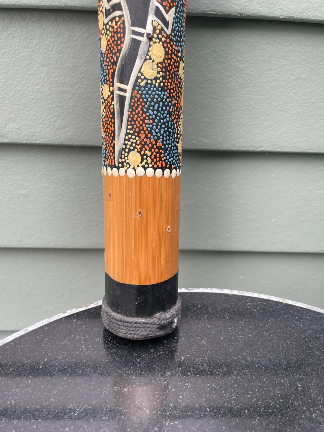 Didgeridoo Hand Painted Bamboo Rainstick Gecko - photo 4