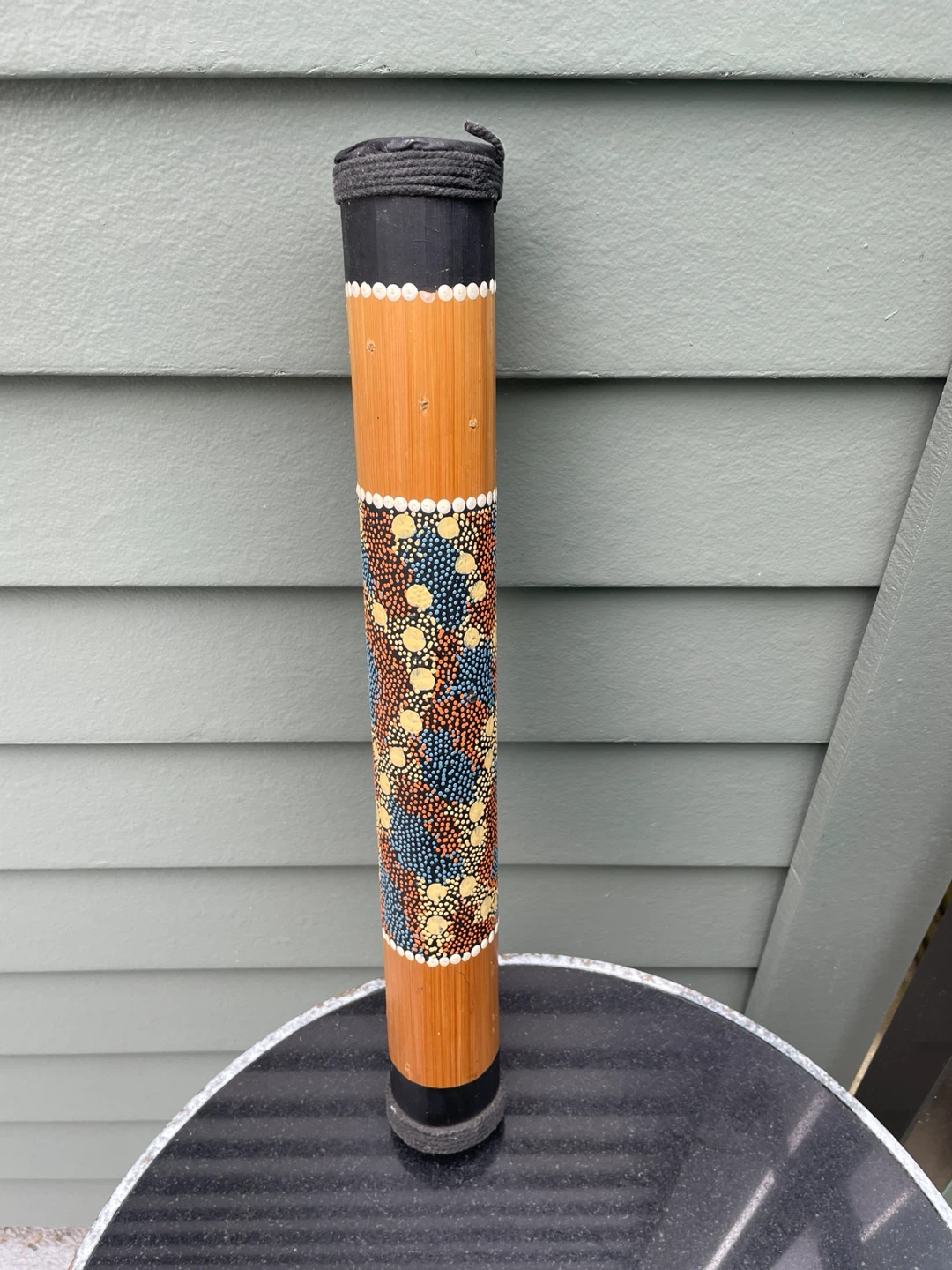 Didgeridoo Hand Painted Bamboo Rainstick Gecko - photo 5